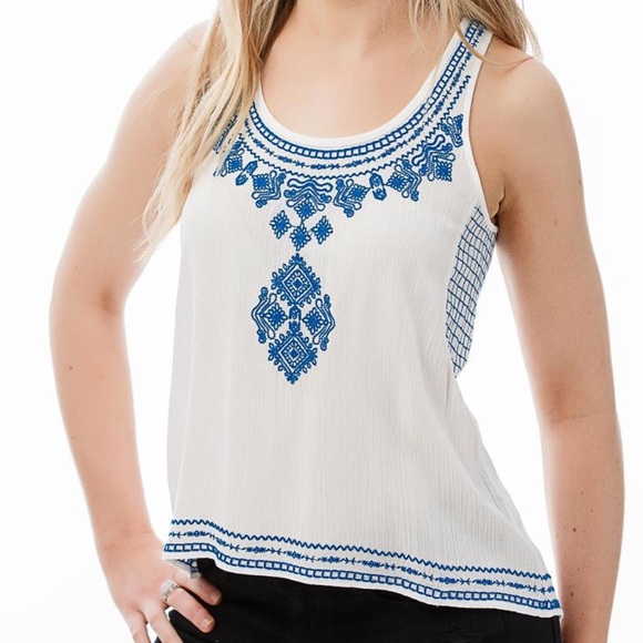 THML Tops - THML embroidered boho embroidered tank top Medium
